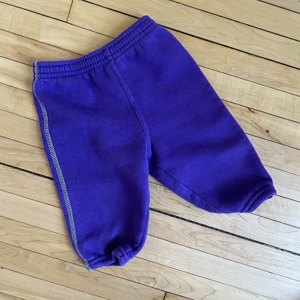 Baby Purple Fleece Pants 6/9M 60% Cotton & 40% Polyester
